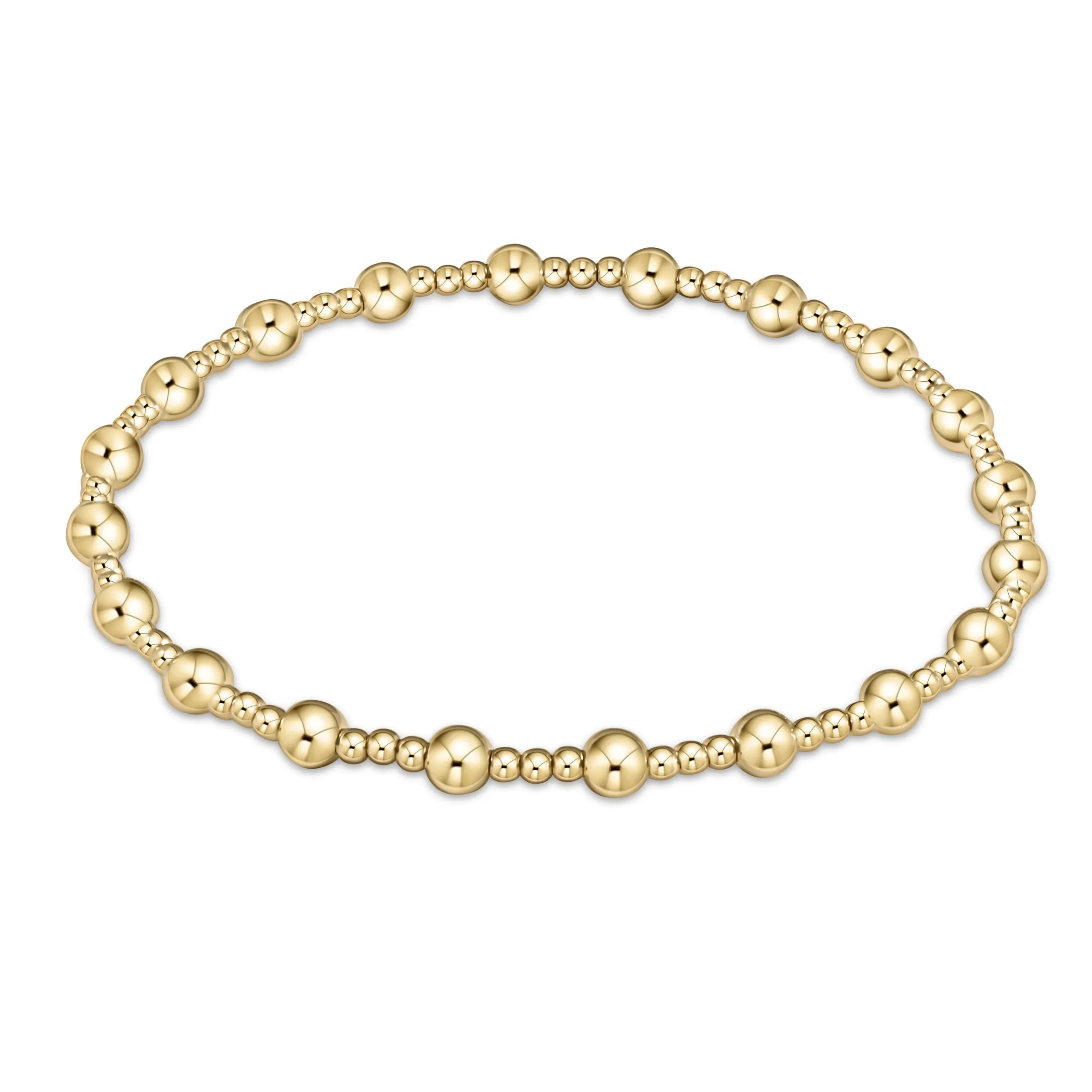 Enewton Extends Classic Sincerity Pattern 4MM Bead Bracelet-Gold