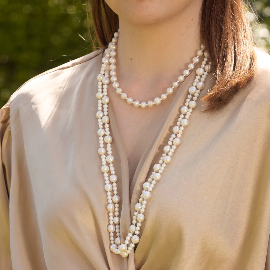 Eternal Pearl Necklace with Ivory Pearls