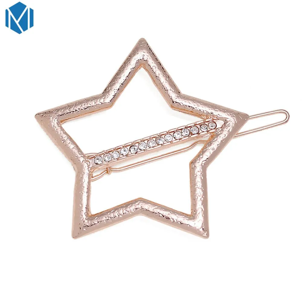 Fashion Woman Hair Accessories Triangle Hair Clip Pin Metal Geometric Alloy Hairband Moon Circle Hairgrip Barrette Girls Holder