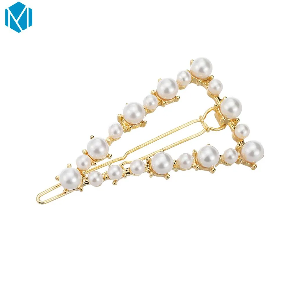 Fashion Woman Hair Accessories Triangle Hair Clip Pin Metal Geometric Alloy Hairband Moon Circle Hairgrip Barrette Girls Holder