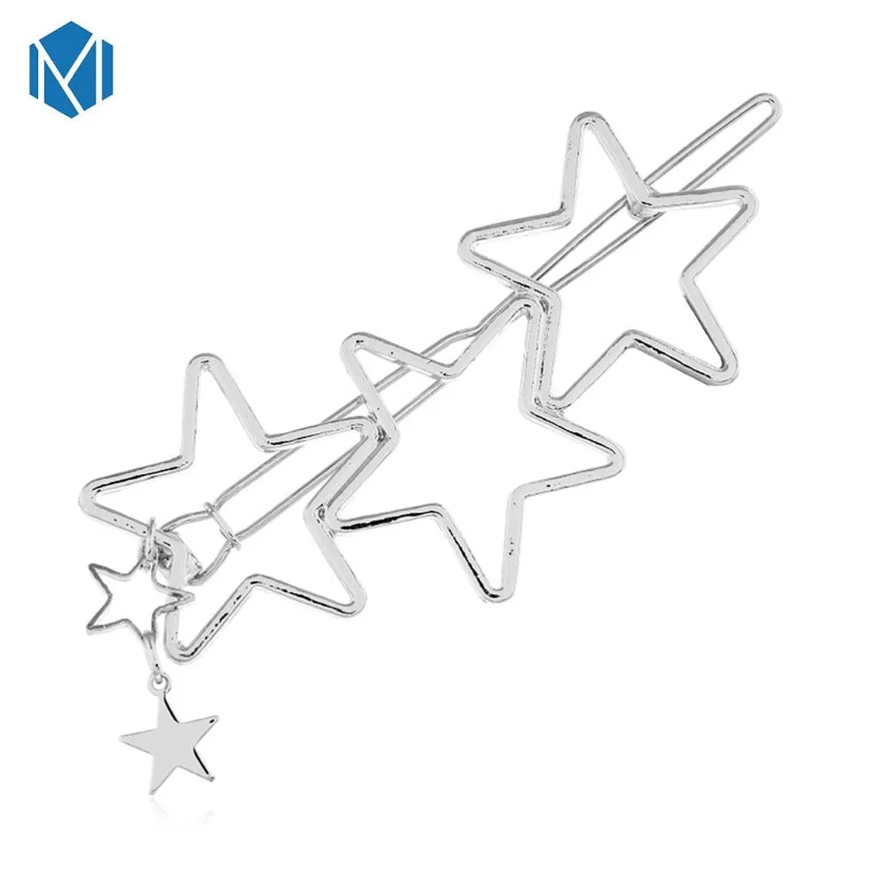 Fashion Woman Hair Accessories Triangle Hair Clip Pin Metal Geometric Alloy Hairband Moon Circle Hairgrip Barrette Girls Holder