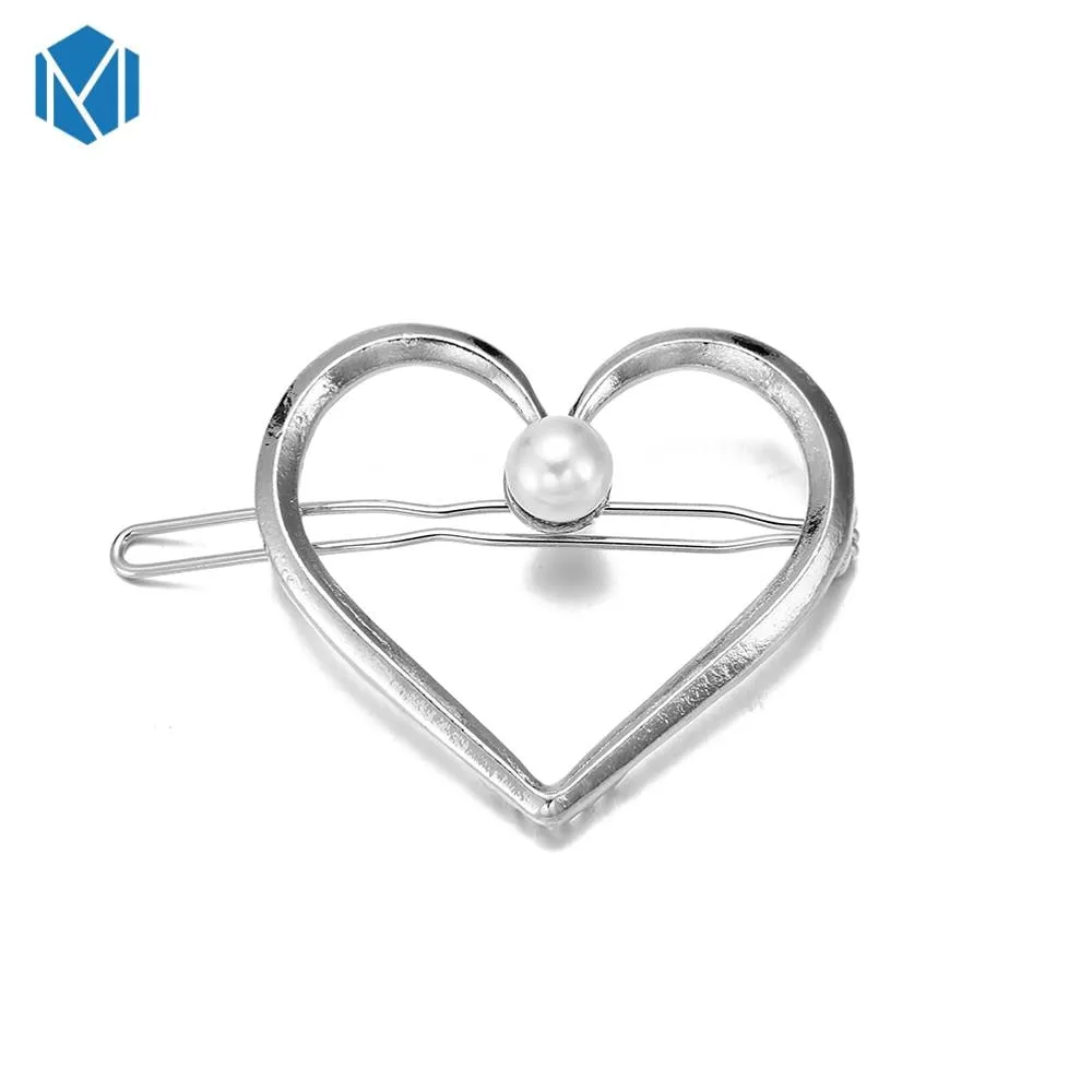 Fashion Woman Hair Accessories Triangle Hair Clip Pin Metal Geometric Alloy Hairband Moon Circle Hairgrip Barrette Girls Holder