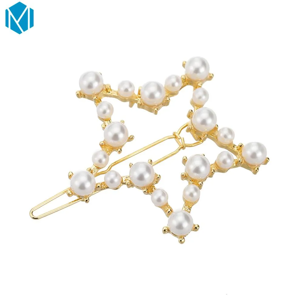 Fashion Woman Hair Accessories Triangle Hair Clip Pin Metal Geometric Alloy Hairband Moon Circle Hairgrip Barrette Girls Holder