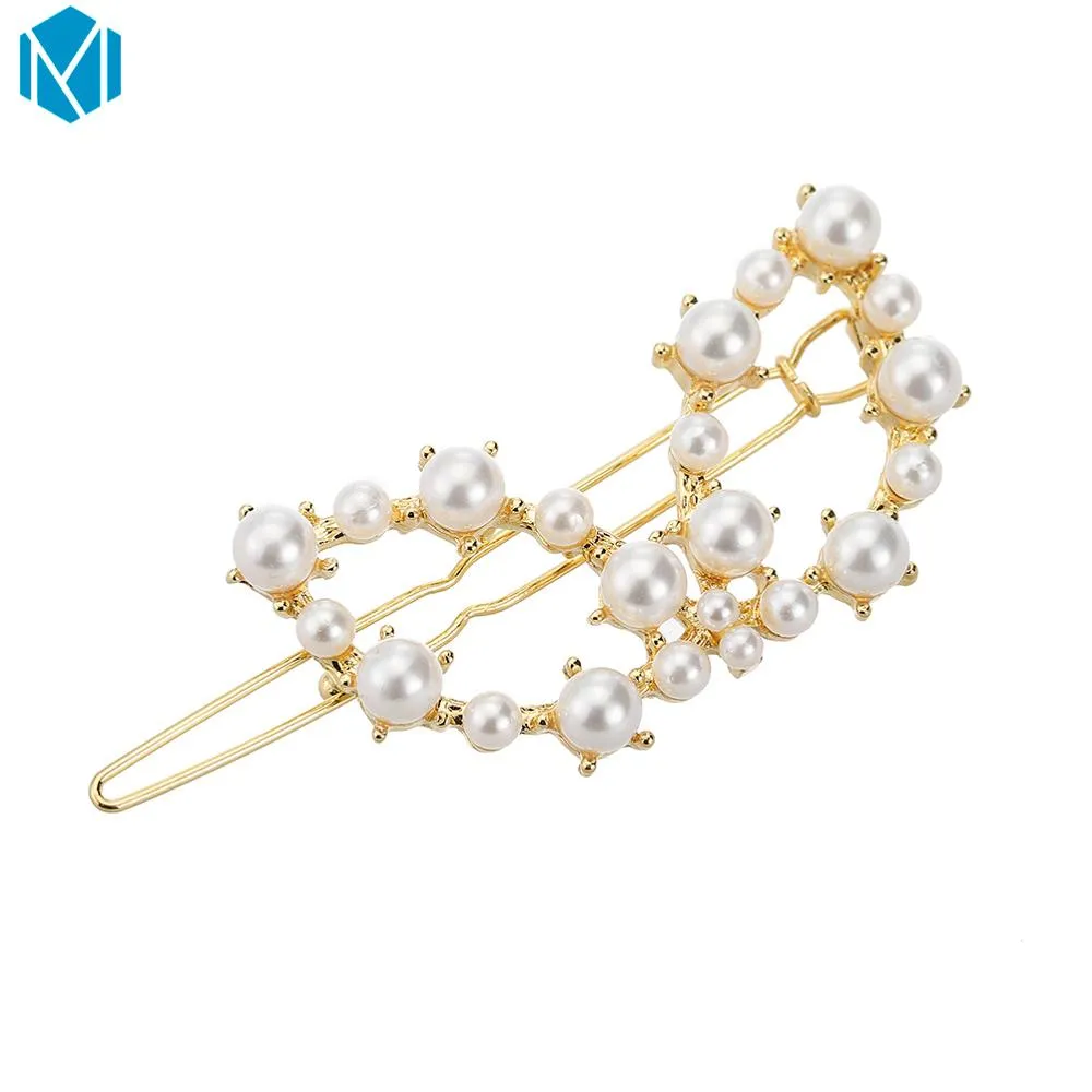 Fashion Woman Hair Accessories Triangle Hair Clip Pin Metal Geometric Alloy Hairband Moon Circle Hairgrip Barrette Girls Holder