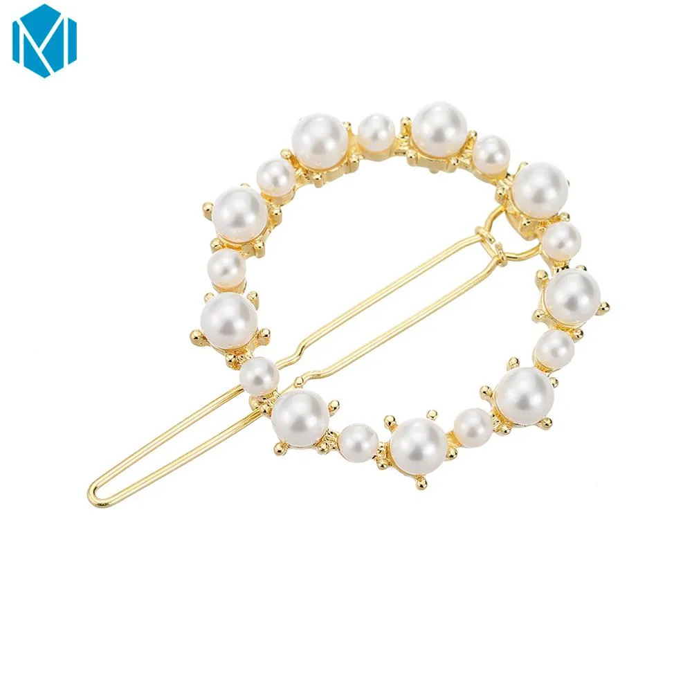 Fashion Woman Hair Accessories Triangle Hair Clip Pin Metal Geometric Alloy Hairband Moon Circle Hairgrip Barrette Girls Holder