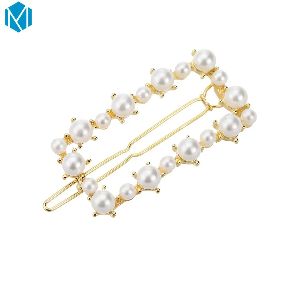 Fashion Woman Hair Accessories Triangle Hair Clip Pin Metal Geometric Alloy Hairband Moon Circle Hairgrip Barrette Girls Holder