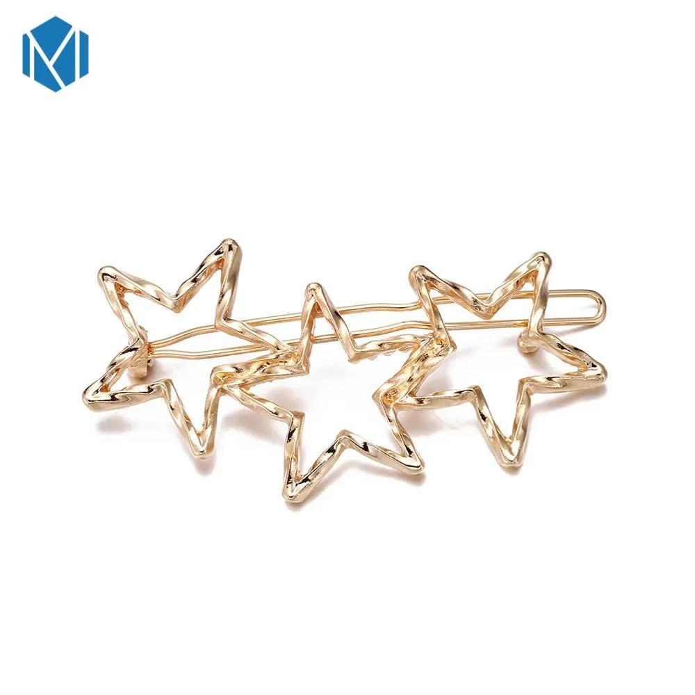 Fashion Woman Hair Accessories Triangle Hair Clip Pin Metal Geometric Alloy Hairband Moon Circle Hairgrip Barrette Girls Holder