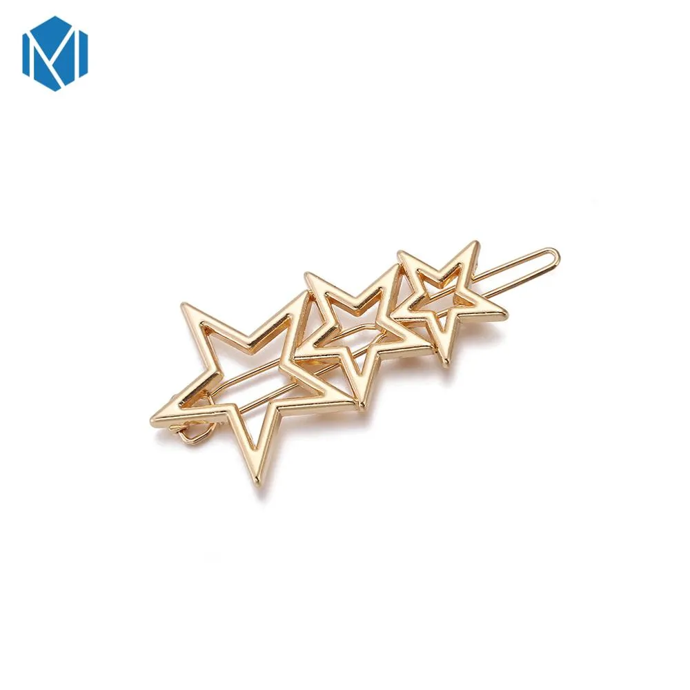 Fashion Woman Hair Accessories Triangle Hair Clip Pin Metal Geometric Alloy Hairband Moon Circle Hairgrip Barrette Girls Holder