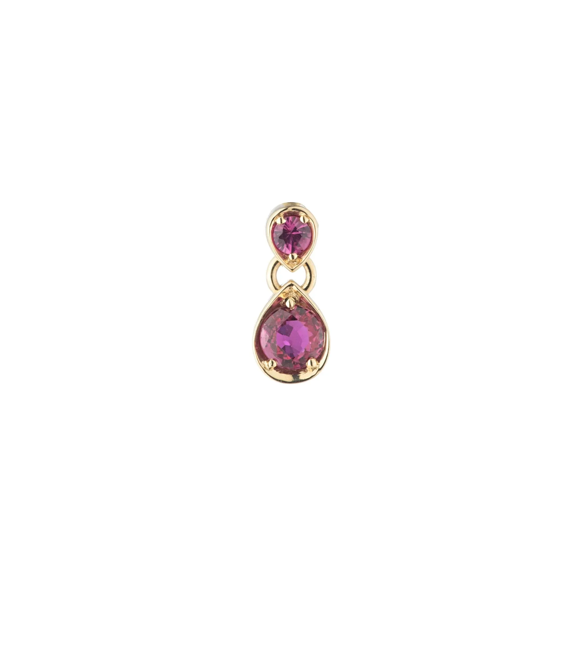 Forever & Always a Pair - Love : Ruby Gemstone Double Drop Earring