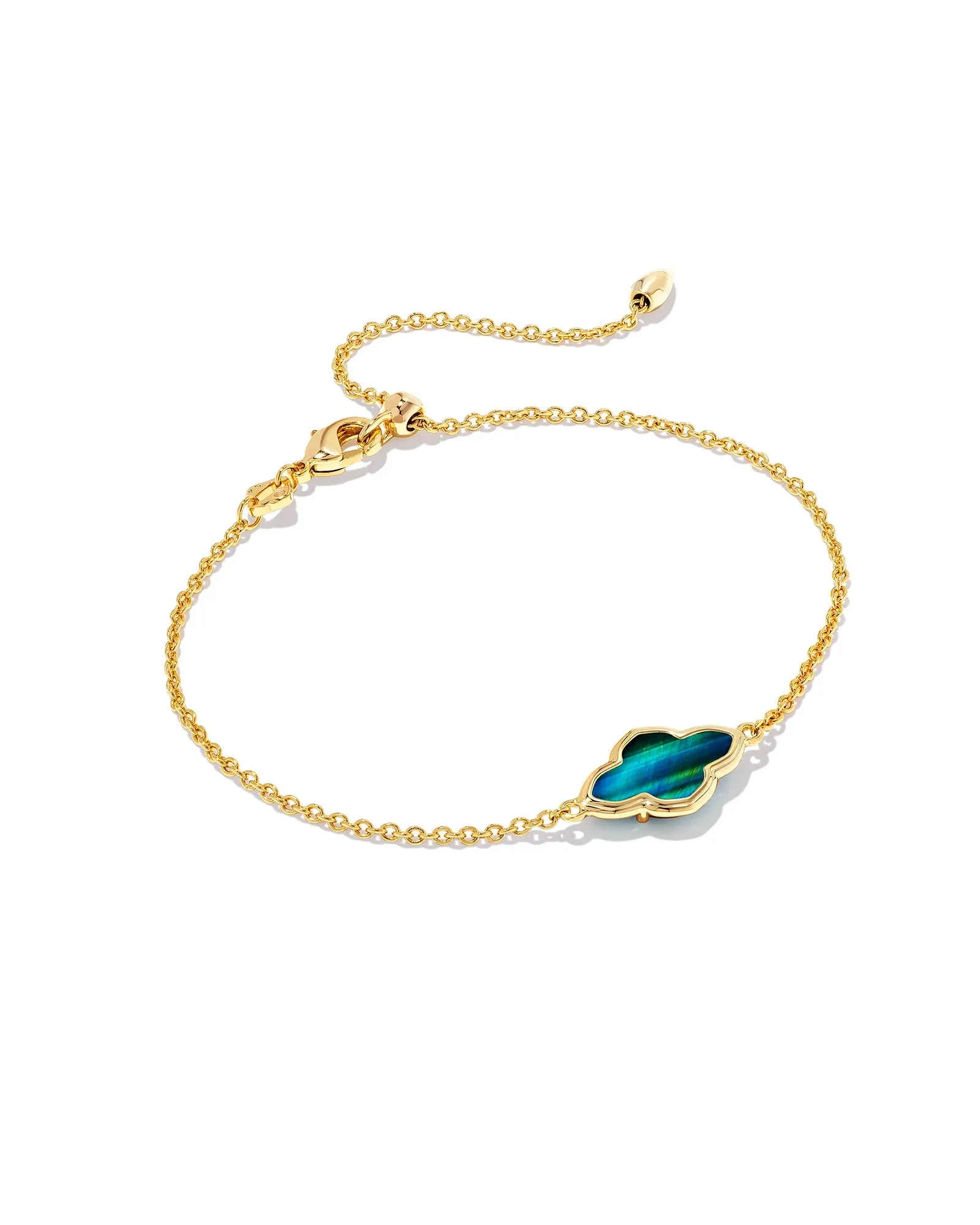 Framed Abbie Delicate Chain Bracelet - Teals Tiger's Eye