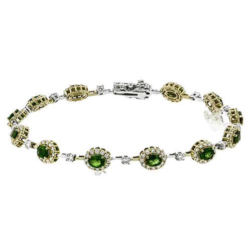 Gemstone Color Bracelet in 18k Gold with Diamonds