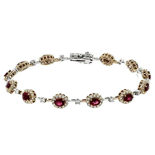 Gemstone Color Bracelet in 18k Gold with Diamonds