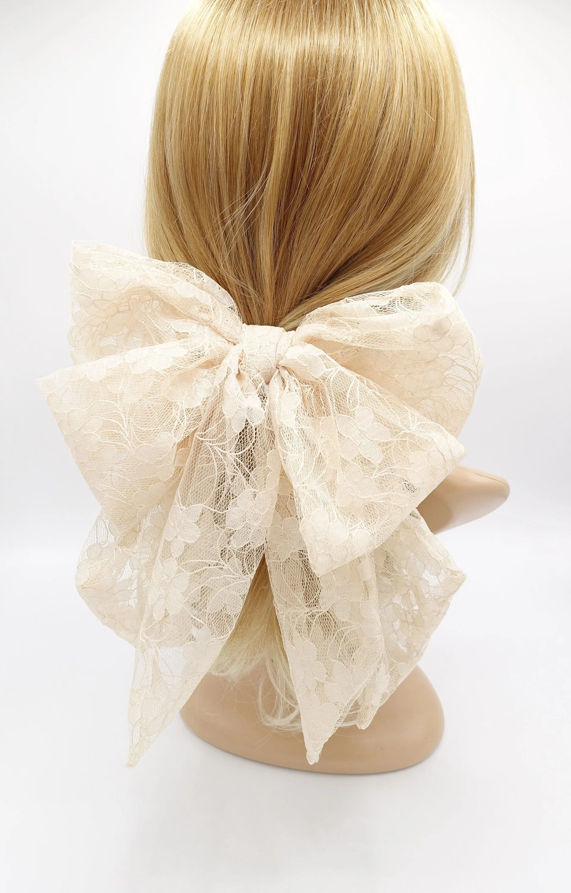 giant lace hair bow, bridal hair bow, VeryShine hair bow for women