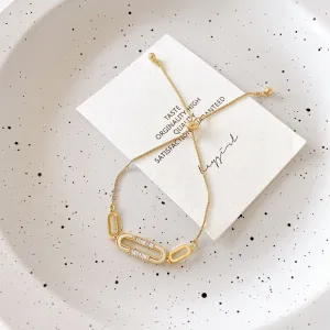 Gold U-Shaped Shell Bracelet