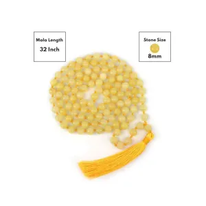 Golden Quartz Round Bead Mala