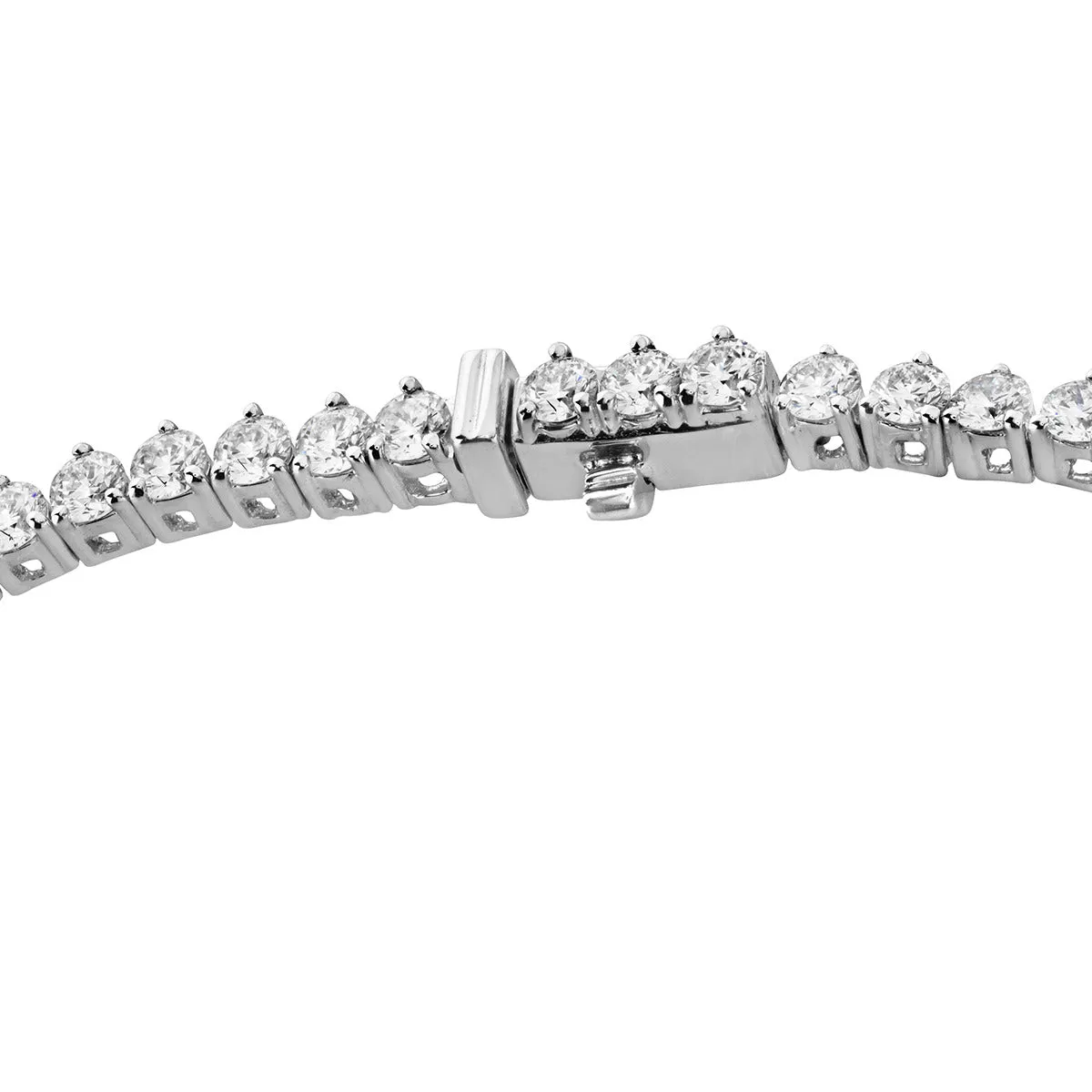 Graduated Diamond Line Necklace