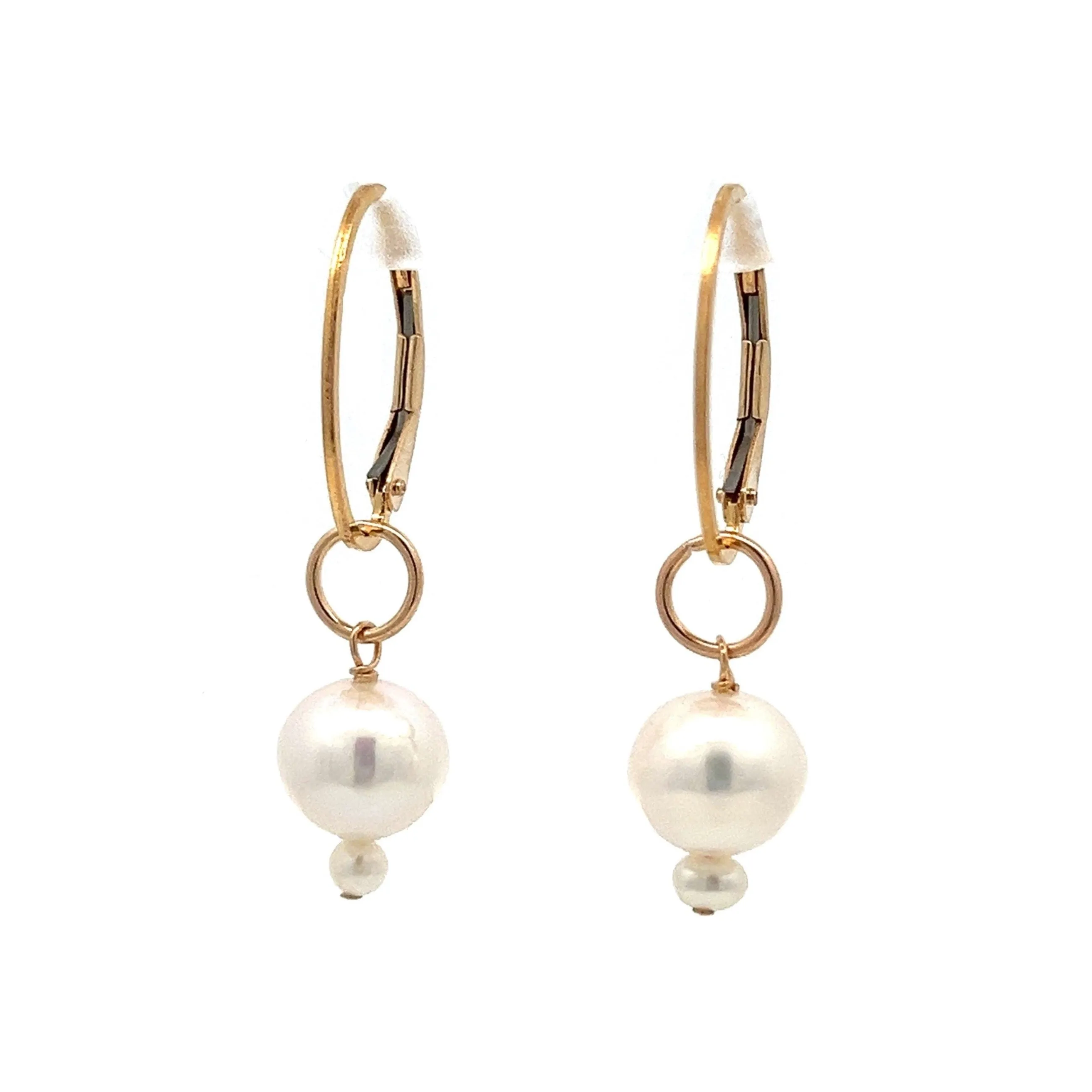 graduated duo pearl drop earrings