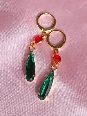 Howl's Moving Chateau Earrings, Green Earring, Anime Earrings