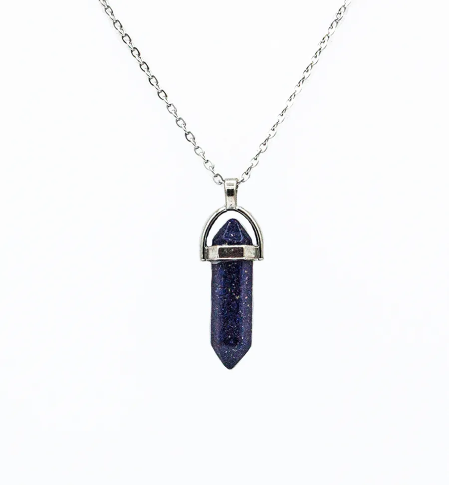 Lapis Lazuli Hexagon Point Necklace Pendant