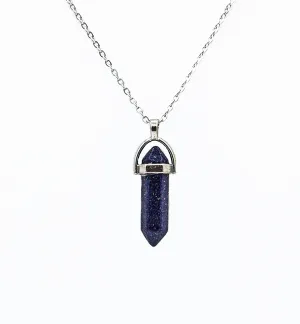 Lapis Lazuli Hexagon Point Necklace Pendant