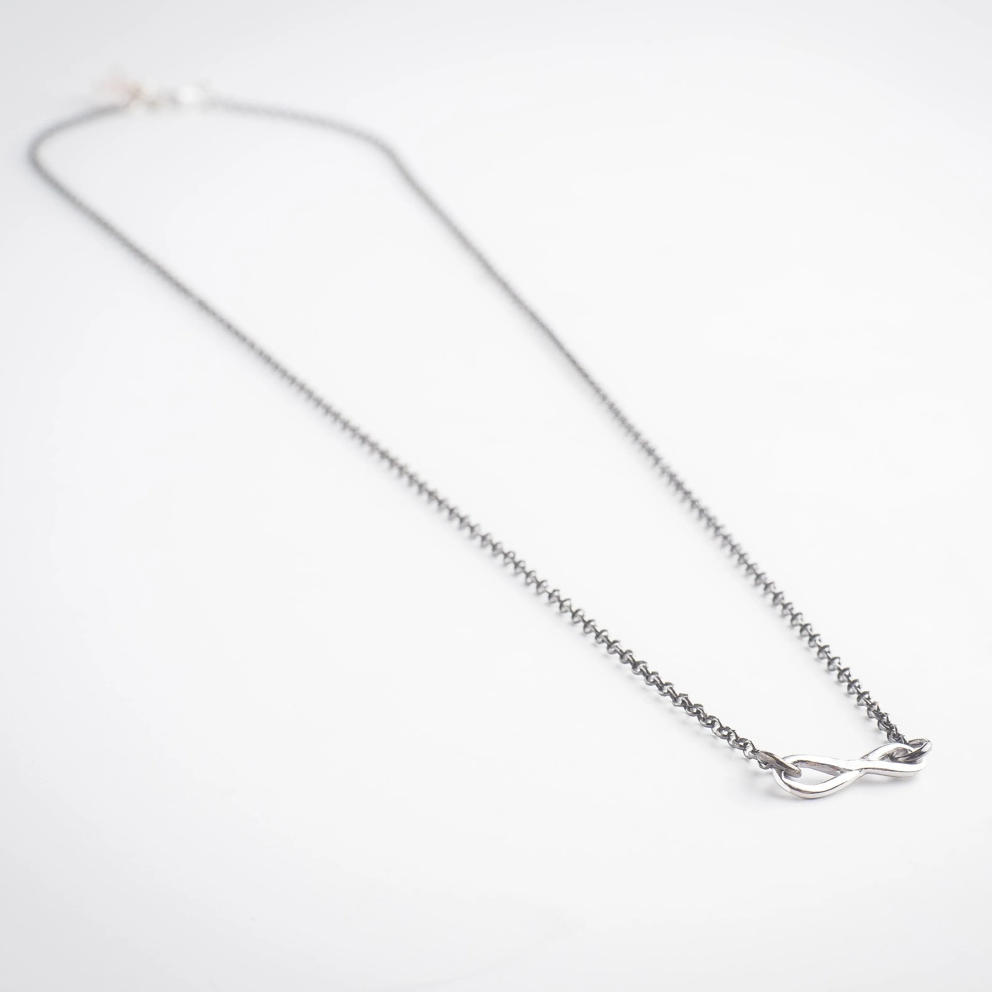 Love Journey - necklace - silver 925 - dark rhodium