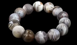 Luxury Botswana Agate Natural Gemstone Bracelet