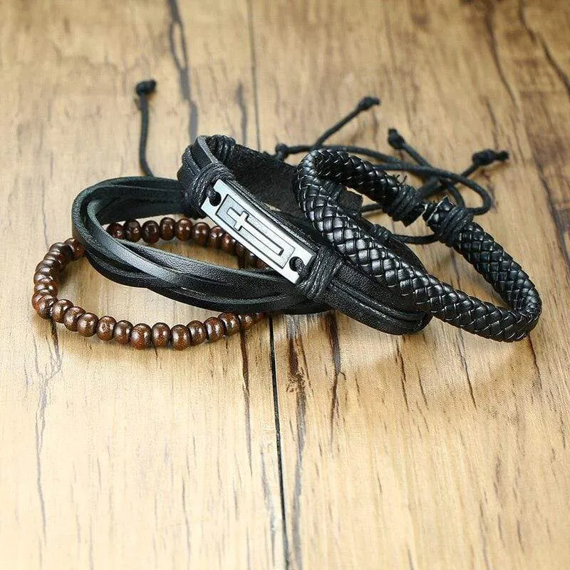 Men's Cross Bracelet <br> Keep Faith Set