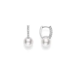 Mikimoto Classic Elegance Akoya Cultured Pearl Earring with Diamonds