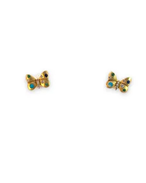 mix color pop butterfly  earrings