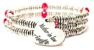 Mother In Law Heart Curly Coil Wrap Style Bangle Bracelet