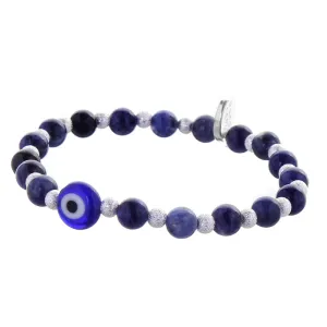 Multicolour Evil Eye Charm Stardust Gemstone Bracelet