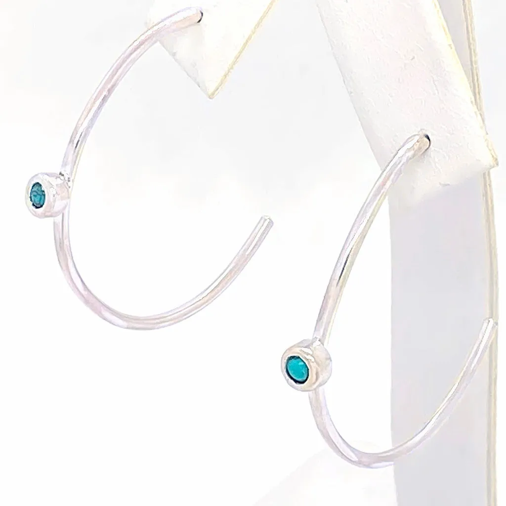 Open Hoops Turquoise