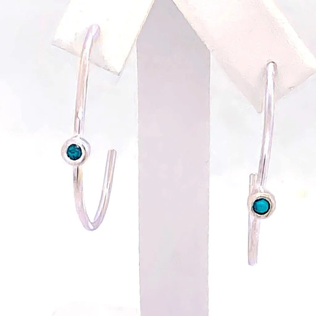 Open Hoops Turquoise