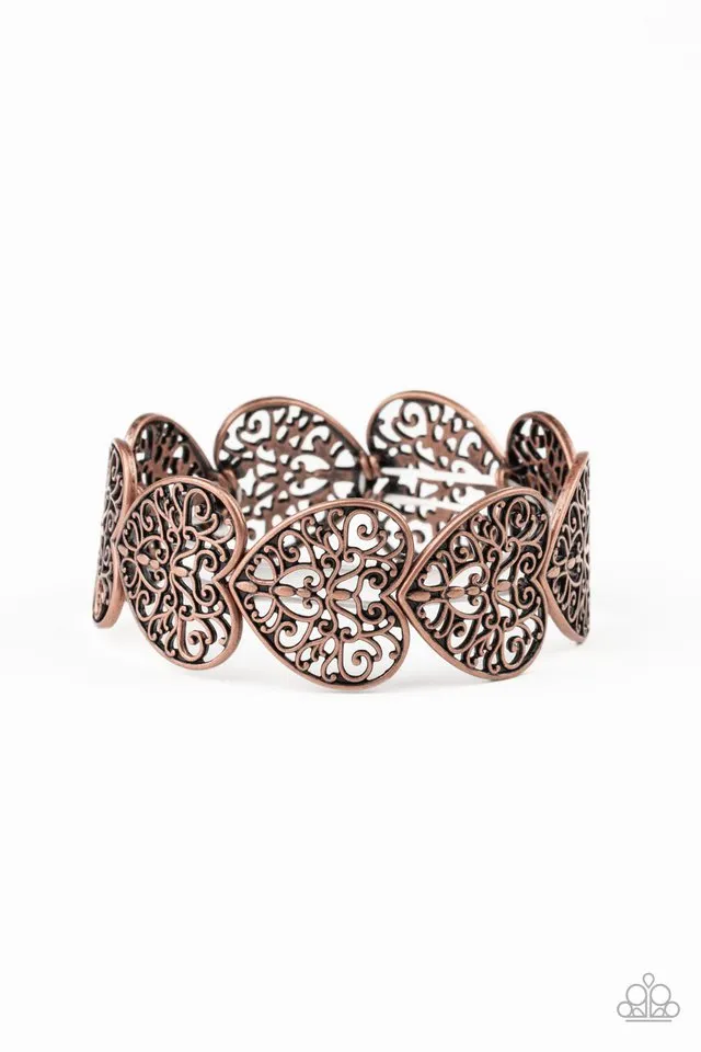 Paparazzi Bracelet ~ Keep Love In Your Heart - Copper