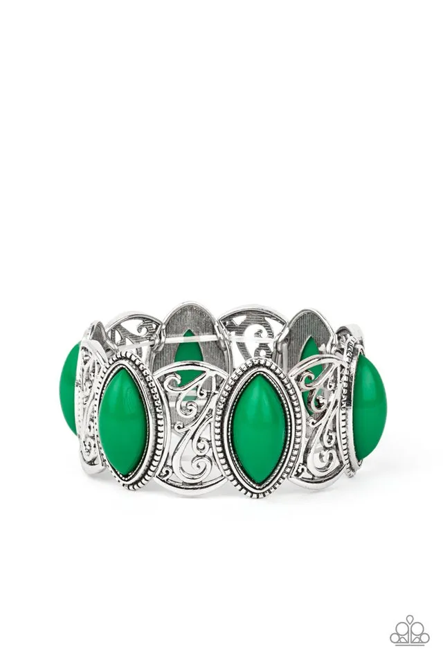 Paparazzi Bracelet ~ POP, Skip, and a Jump - Green