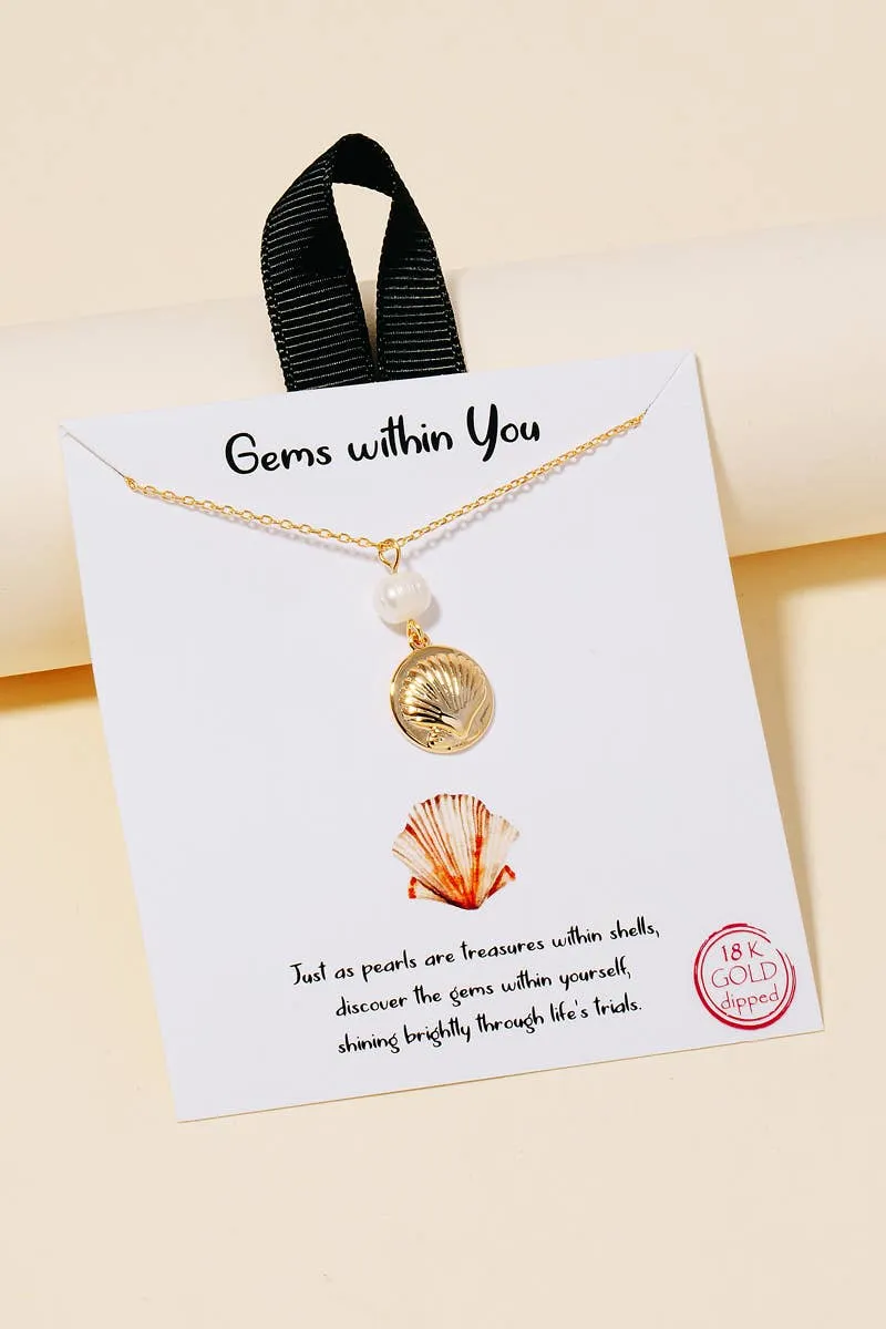 Pearl Clam Pendant