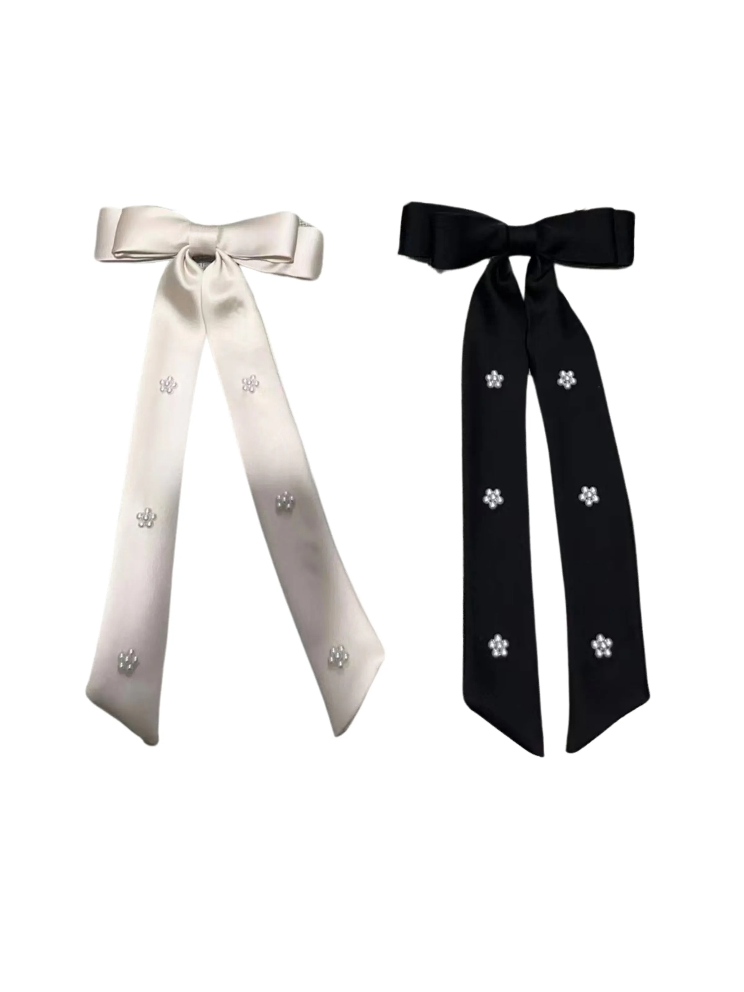 Pearl Embellished Slim Perfect Bow