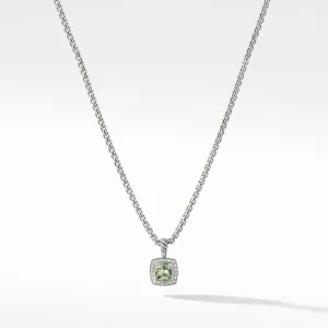 Pendant Necklace with Prasiolite and Diamonds