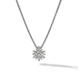 Petite Starburst Station Necklace with Diamonds