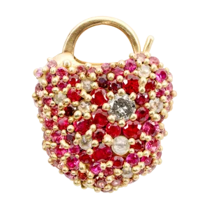 Pink & Ruby River Padlock Necklace - 11303