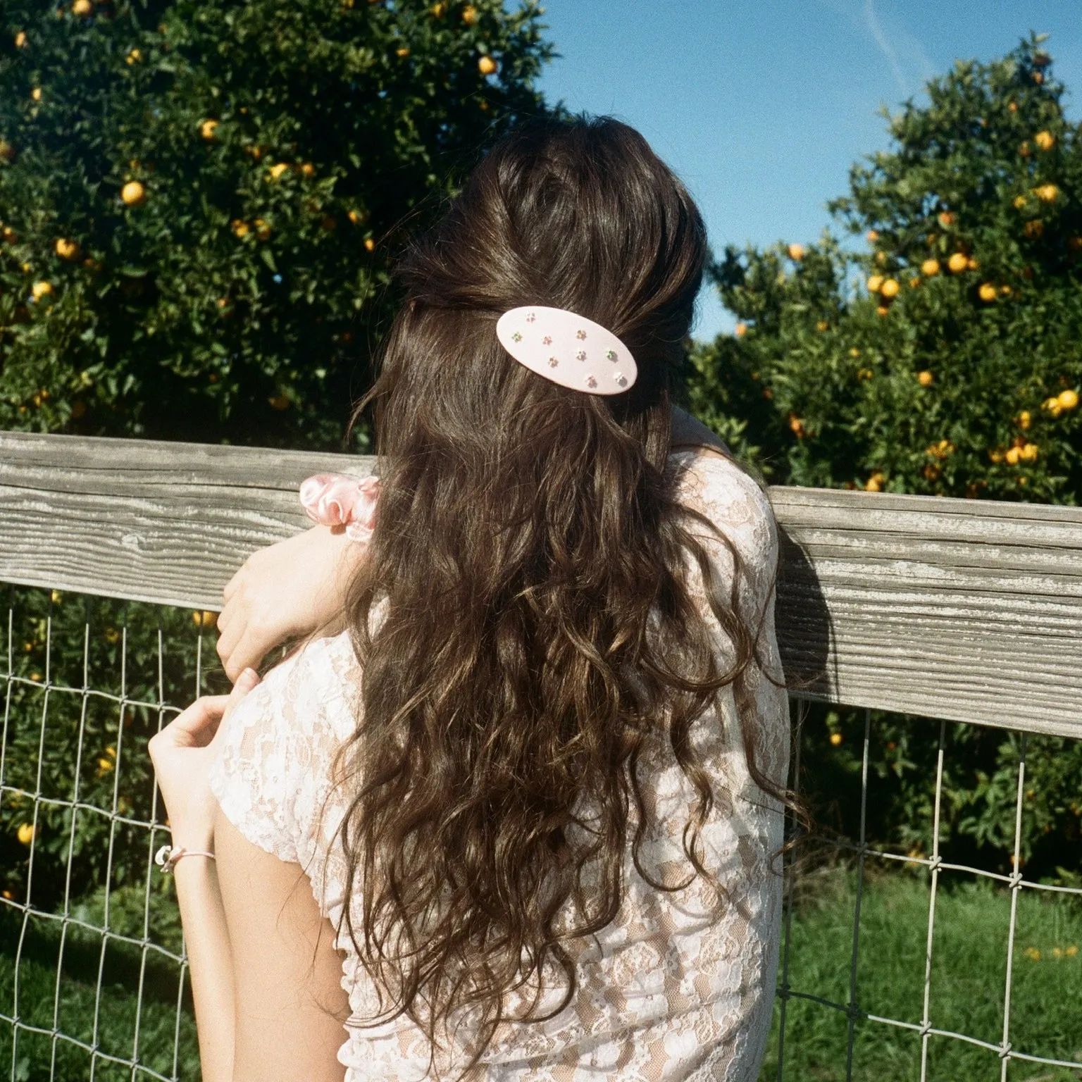 Ponytail Barrette in Full Bloom