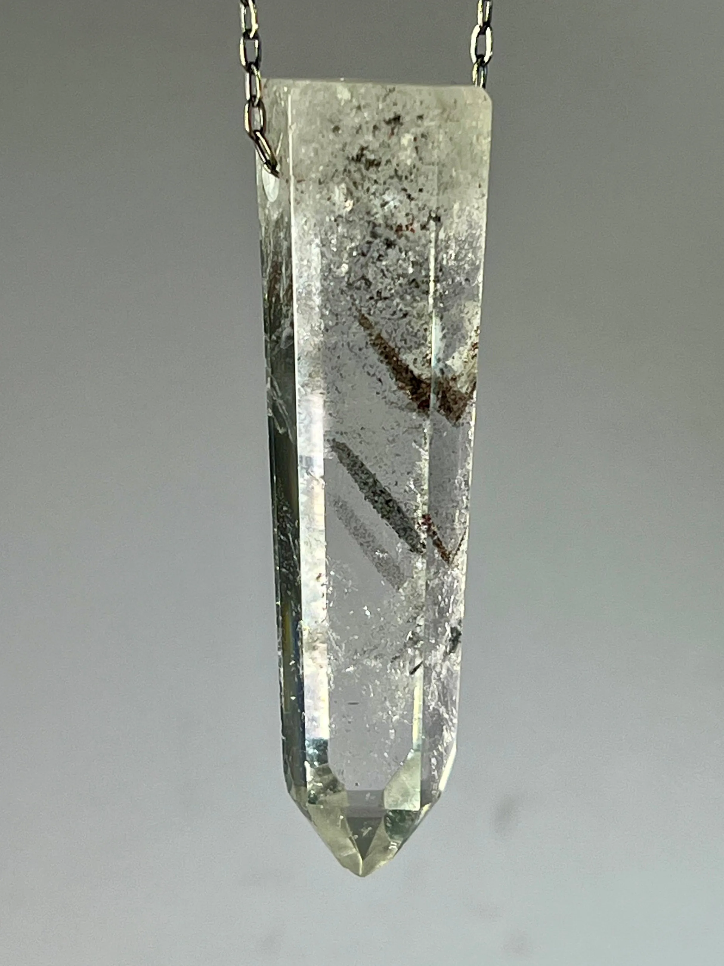 Quartz Crystal with Chlorite Inclusions Necklace