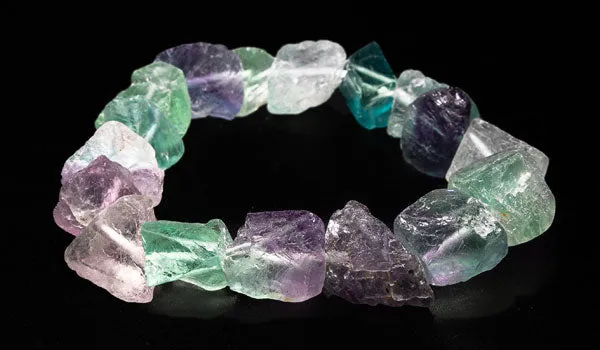 Raw Fluorite Natural Gemstone Bracelet