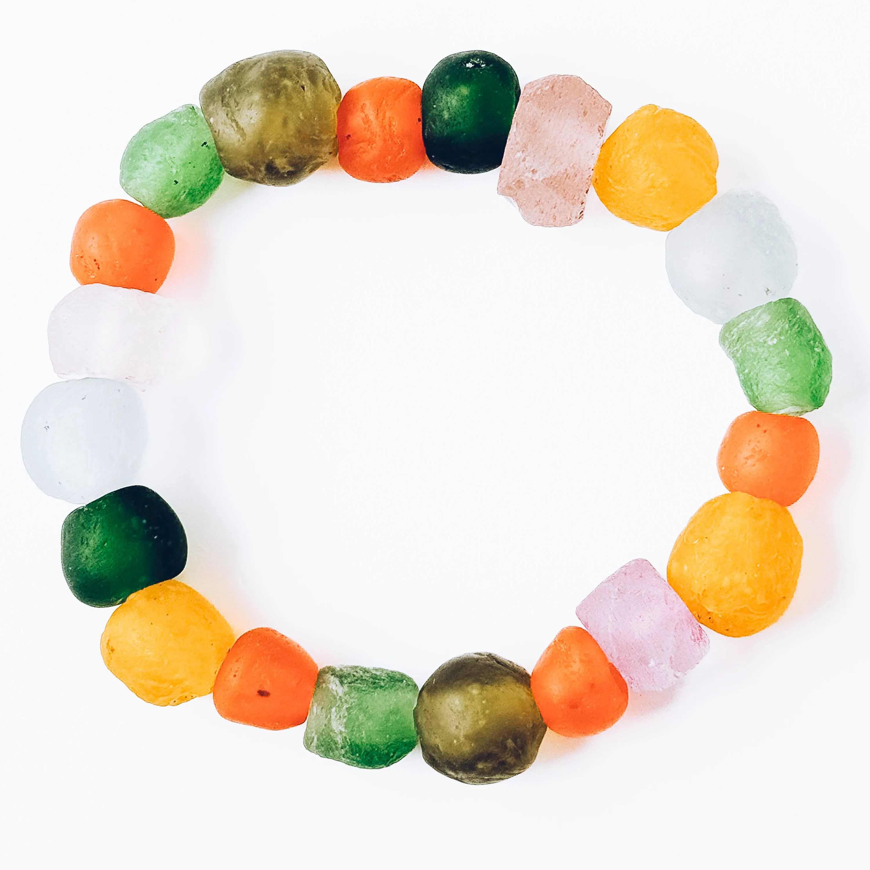 Recycled Glass Bead Bracelet