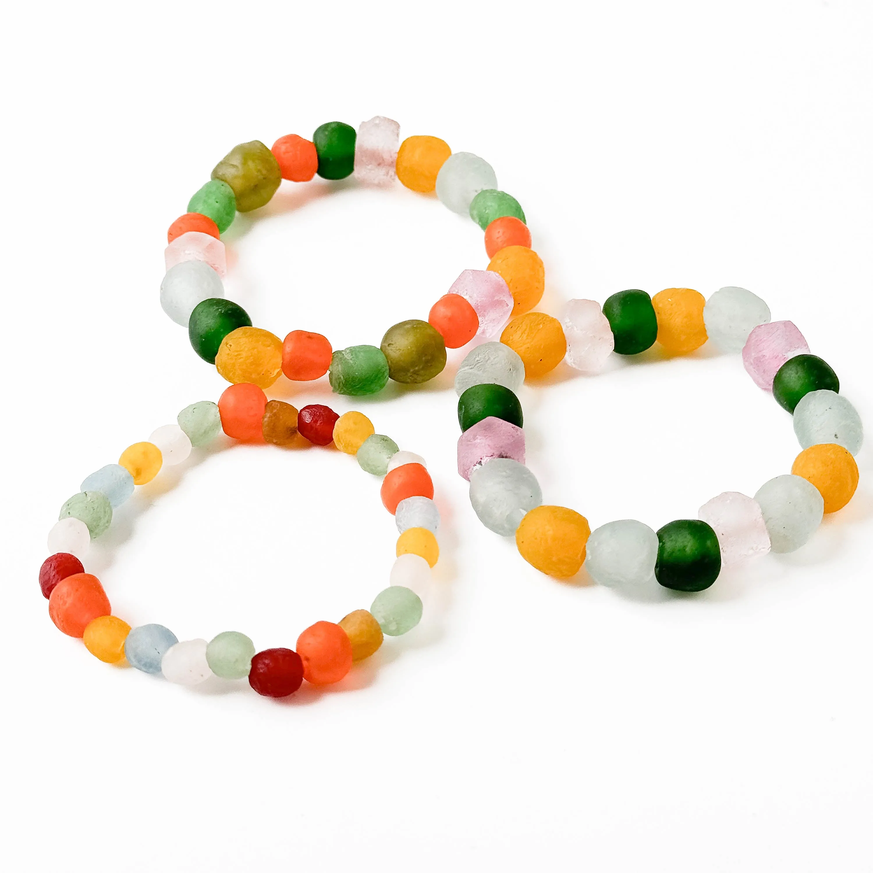 Recycled Glass Bead Bracelet