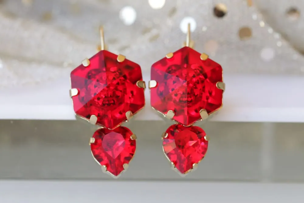 RED HEART EARRINGS