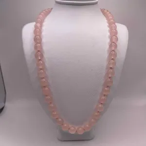 ROSE QUARTZ BEADED NECKLACE