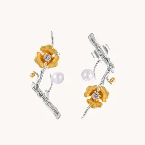 Rosebud Silver Stud Earrings