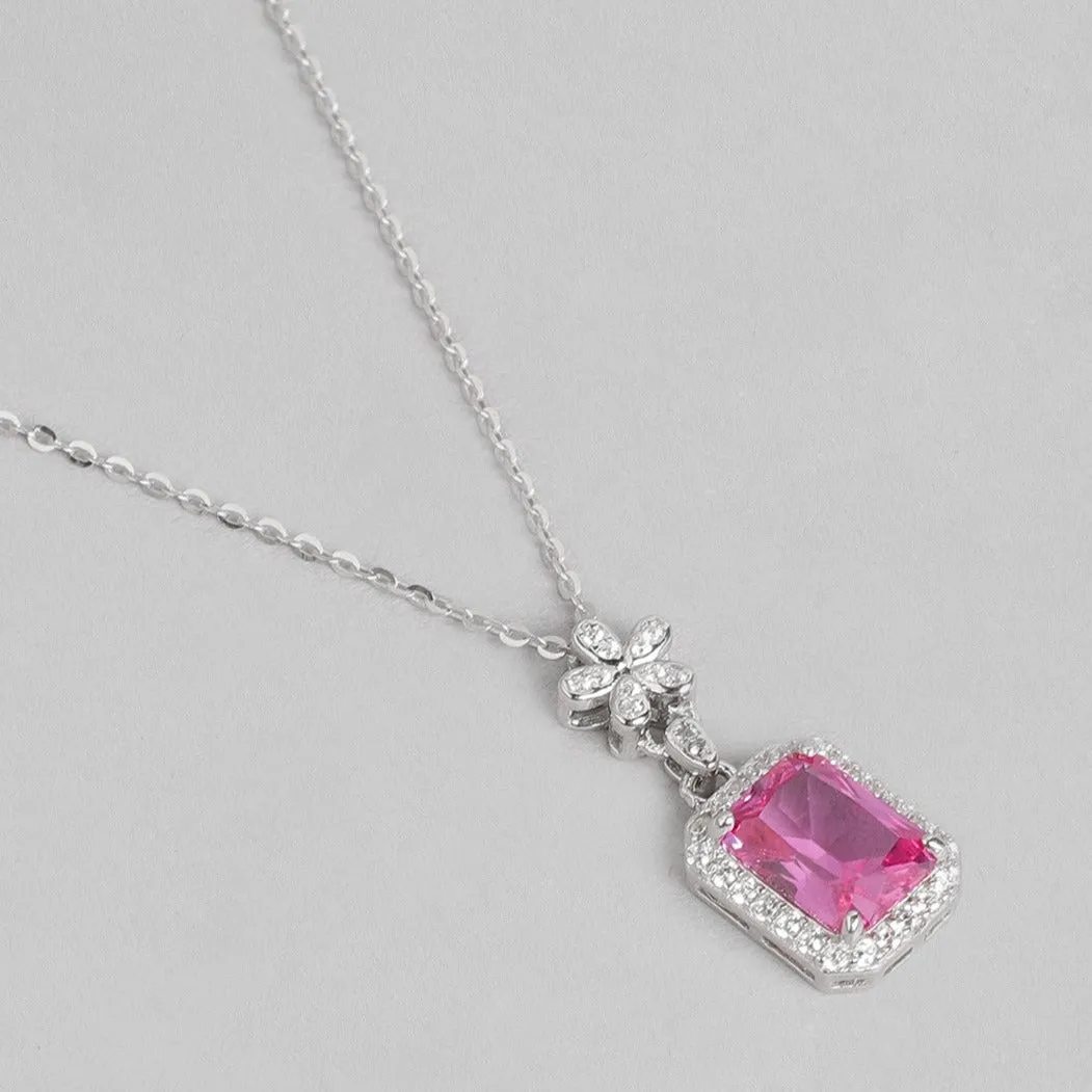 Ruby Clover  925 Sterling Silver Necklace