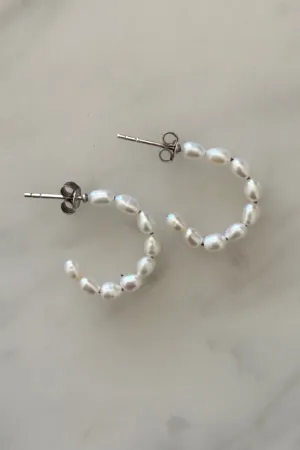 Seed Pearl Hoop Earring